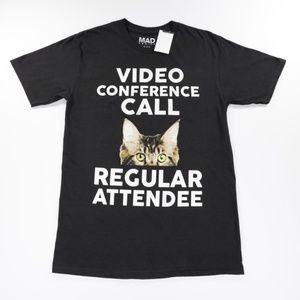 Mad Engine‎ Men's Crew Neck Short Sleeve Graphic Print T-Shirt Black Size S